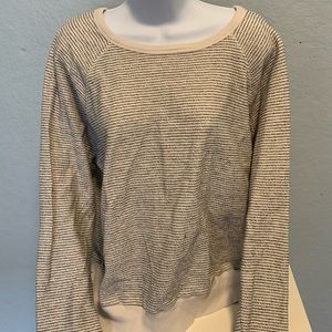 Women’s black/white striped hoodie L